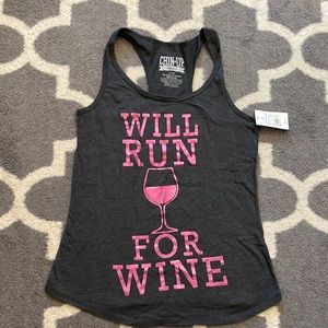 NEW - will run for wine 🍷🍷workout tank